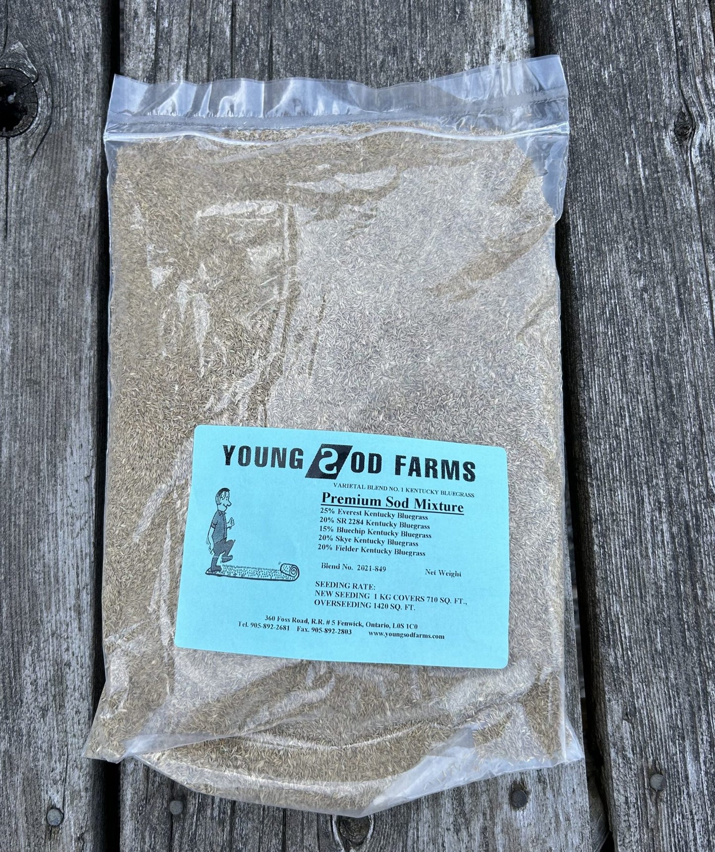 bag of Young Sod Kentucky Blue Grass