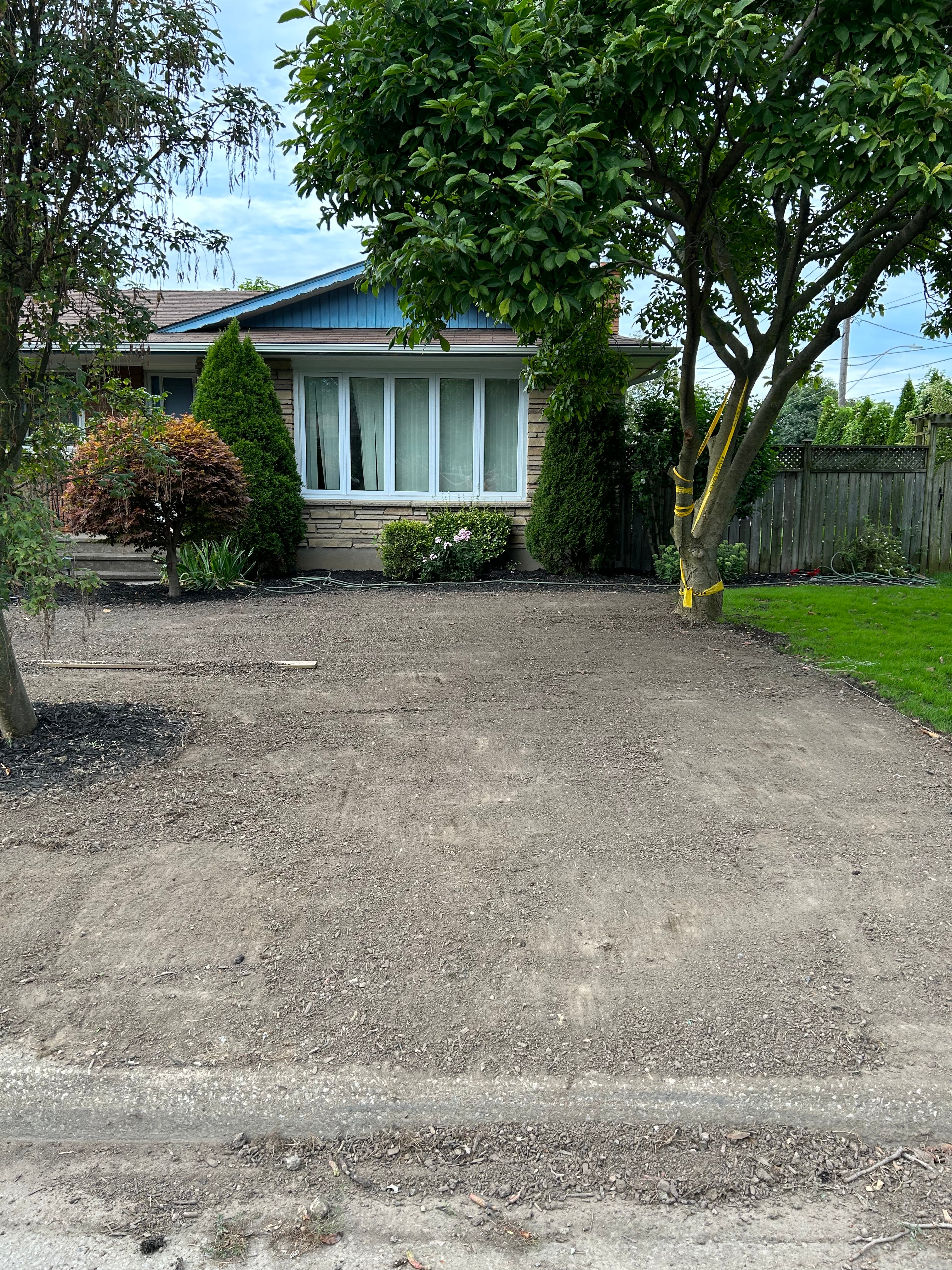 leveled lawn before seeding