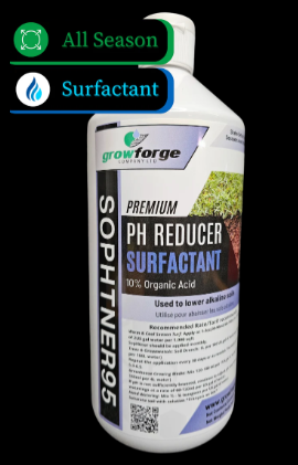 bottle of PH Reducer Soil Amendment