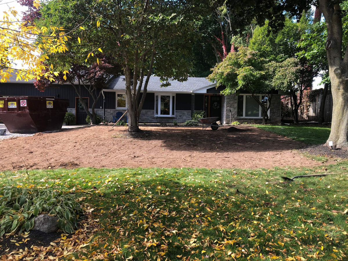 leveling a lawn before a sod installation in Niagara Falls